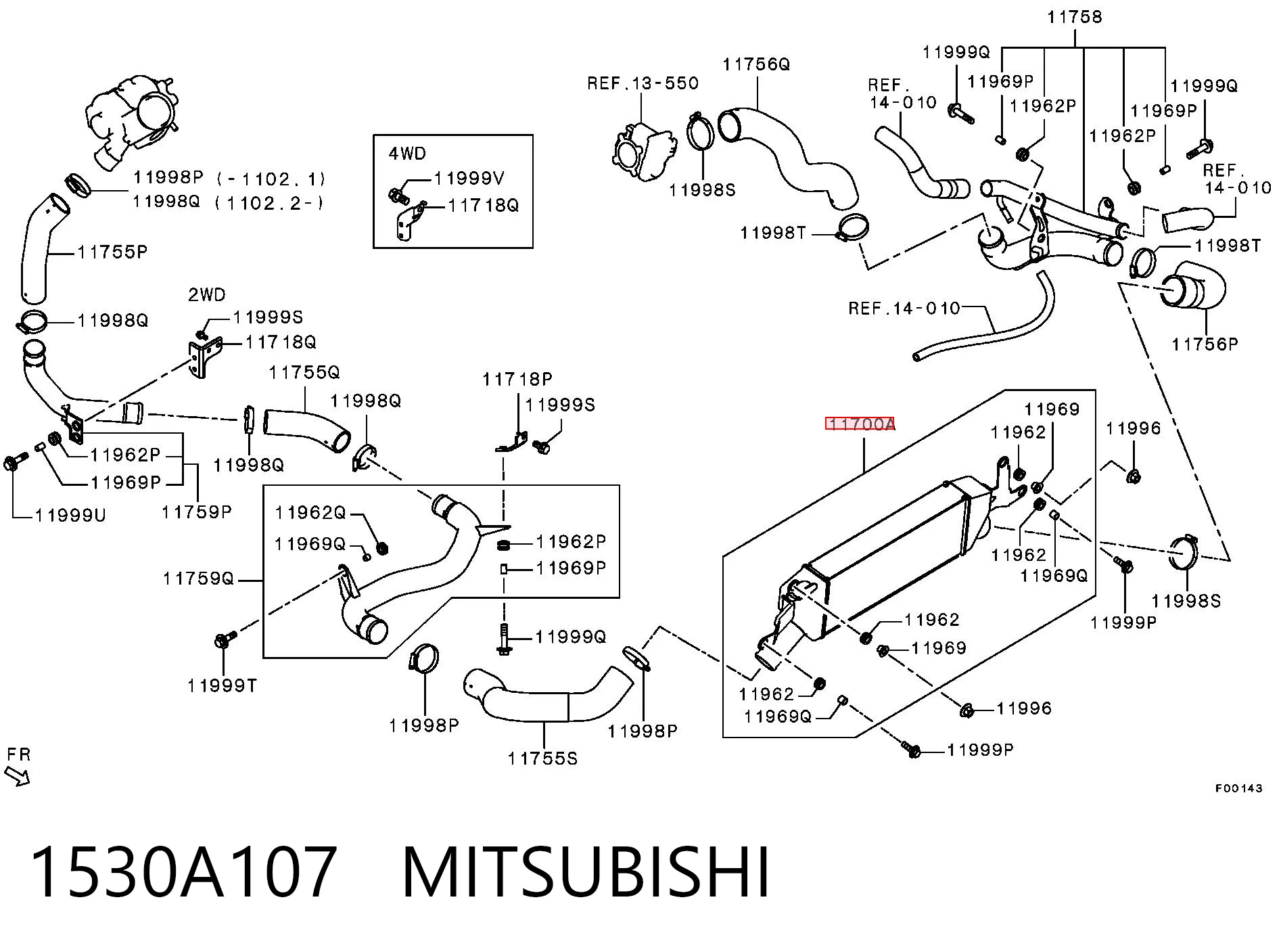 Охолоджувач наддувочного повітря на Mitsubishi Outlander II XL CWW