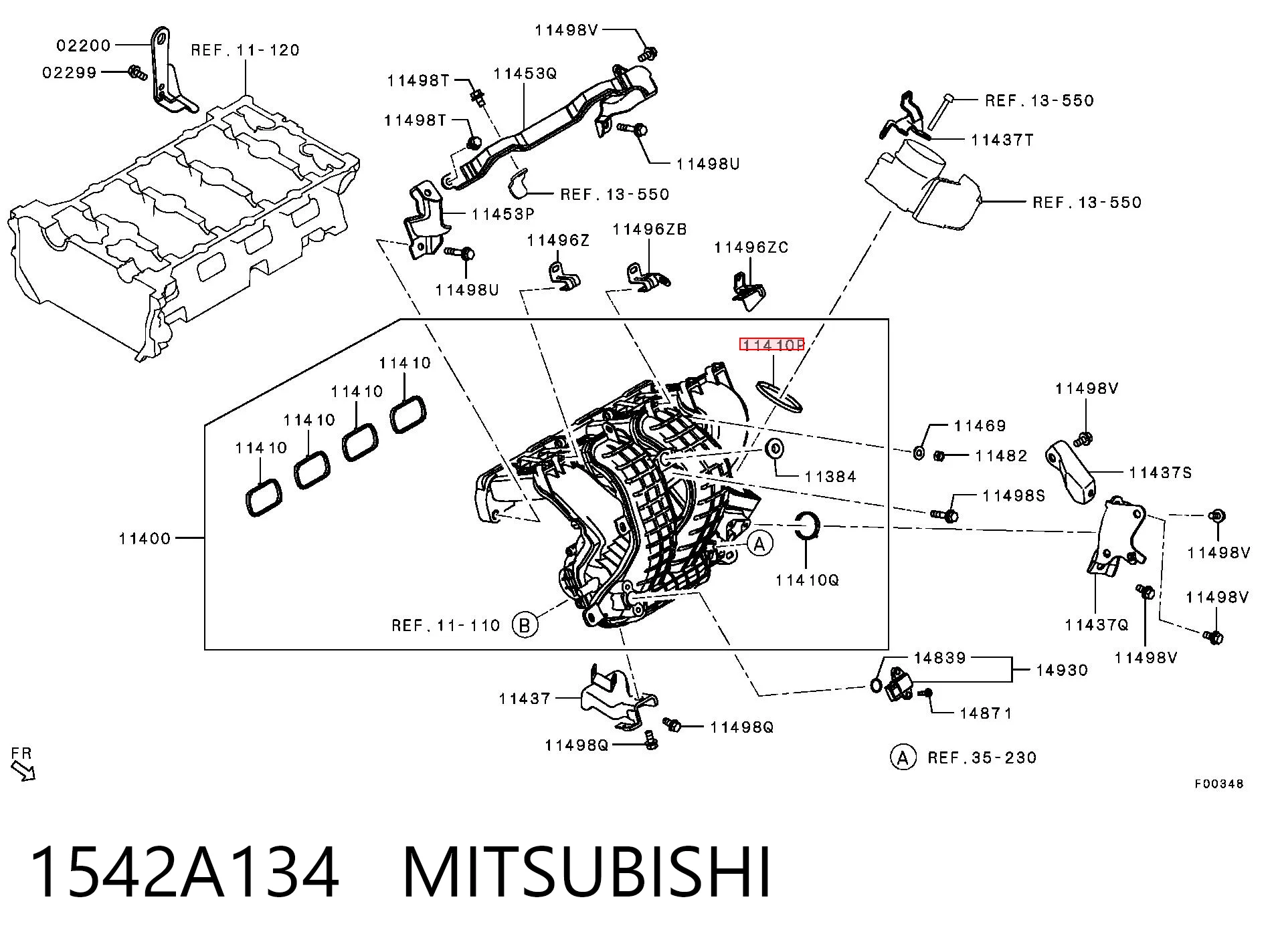 Прокладка дросельної заслінки на Mitsubishi Lancer X CY_A, CZ_A