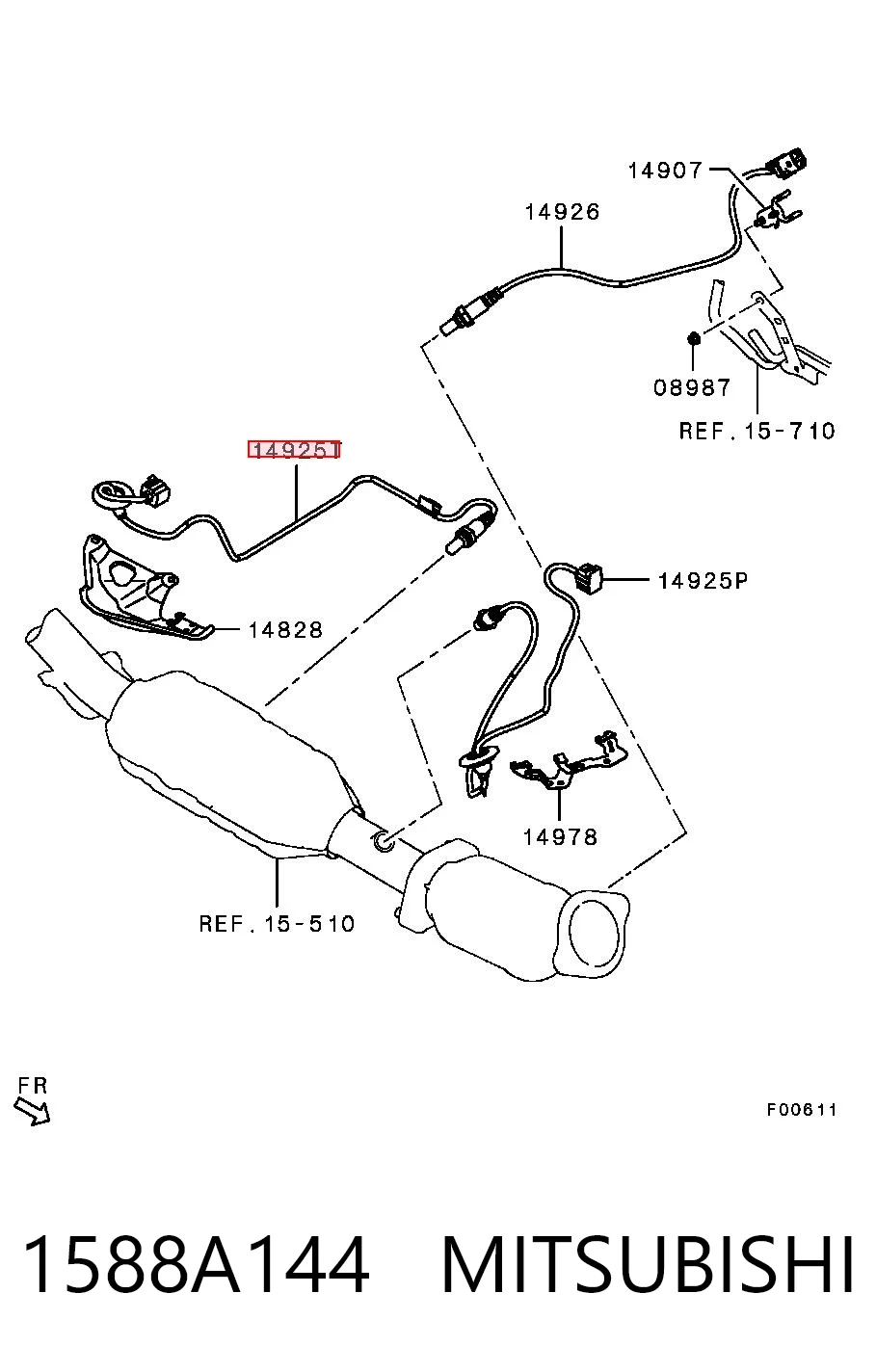 1588A144 Chrysler Лямбда зонд після каталізатора