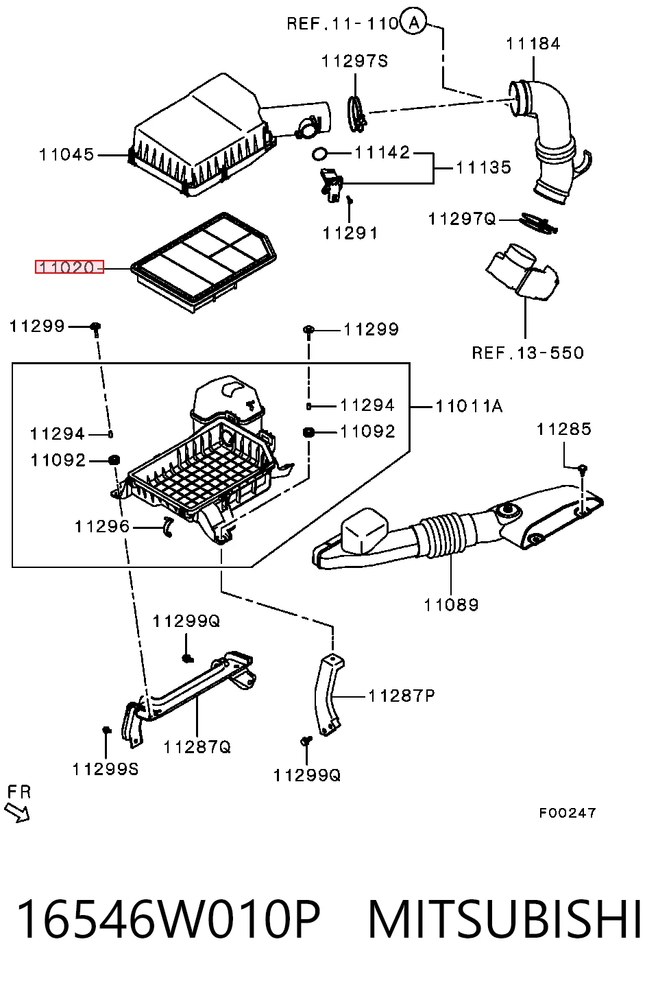 16546W010P Mitsubishi