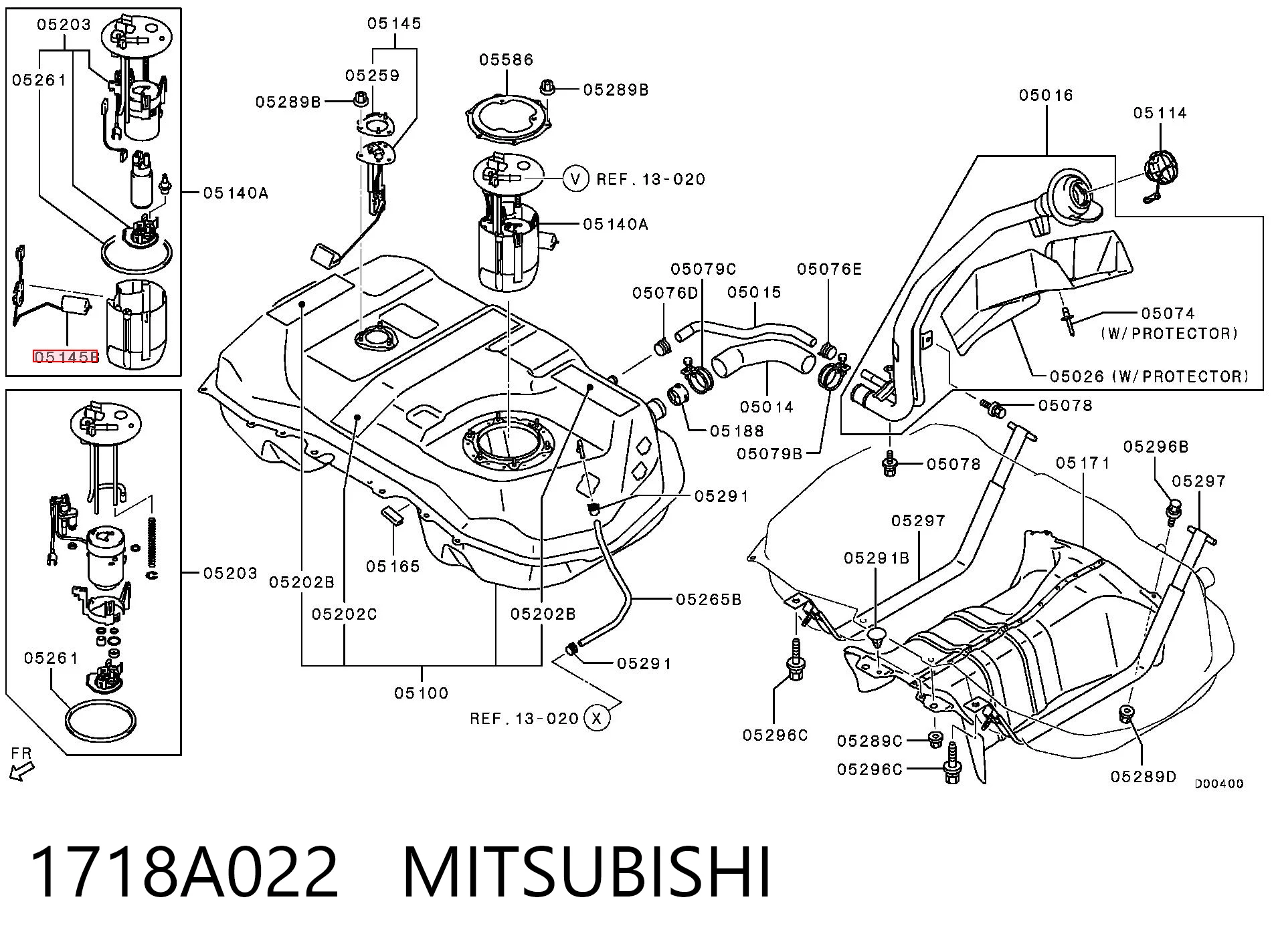 1718A022 Mitsubishi Датчик бензобака
