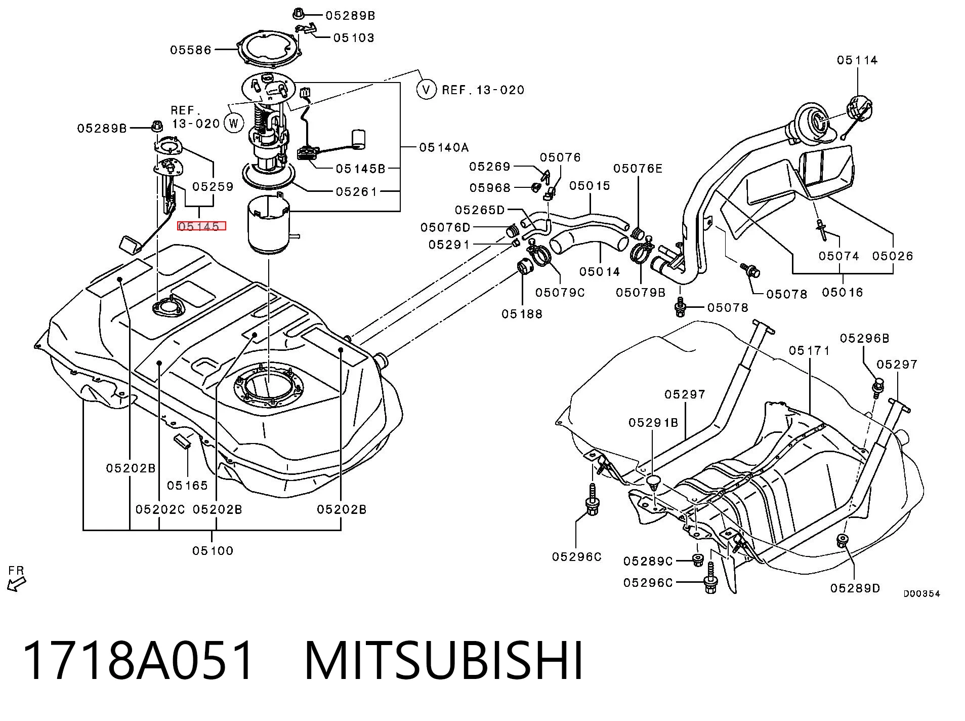 Датчик бензобака на Mitsubishi Outlander III GF, GG