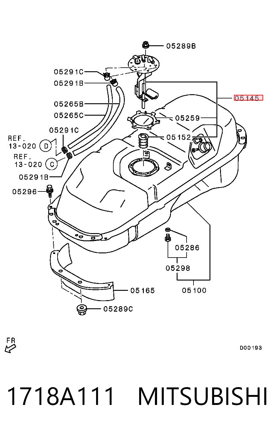 1718A111 Mitsubishi Датчик бензобака