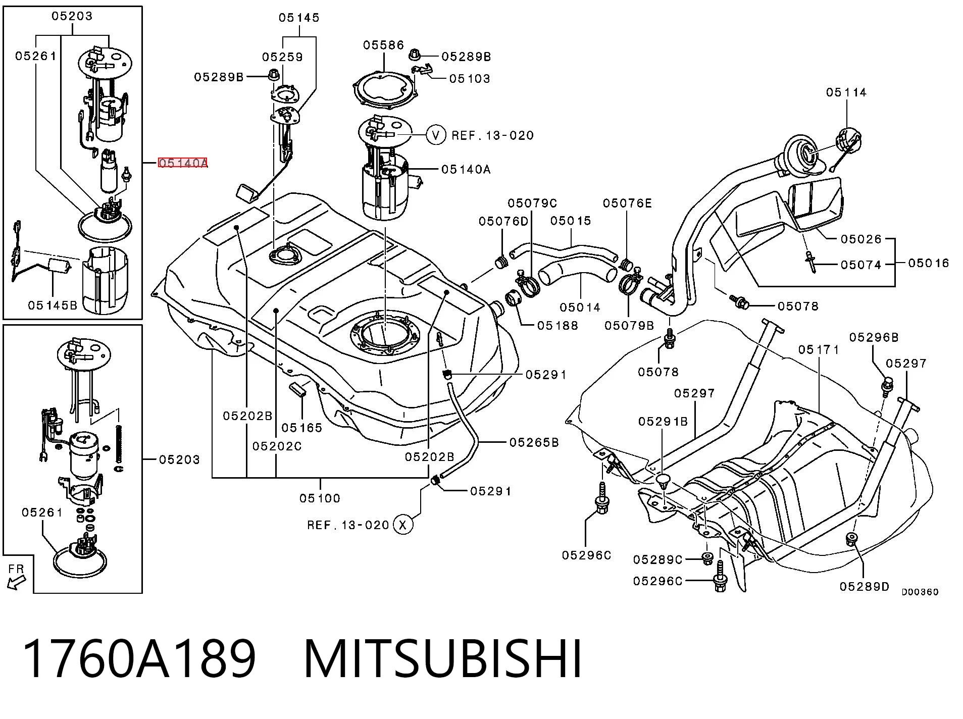 Електробензонасос на Mitsubishi Outlander II XL CWW