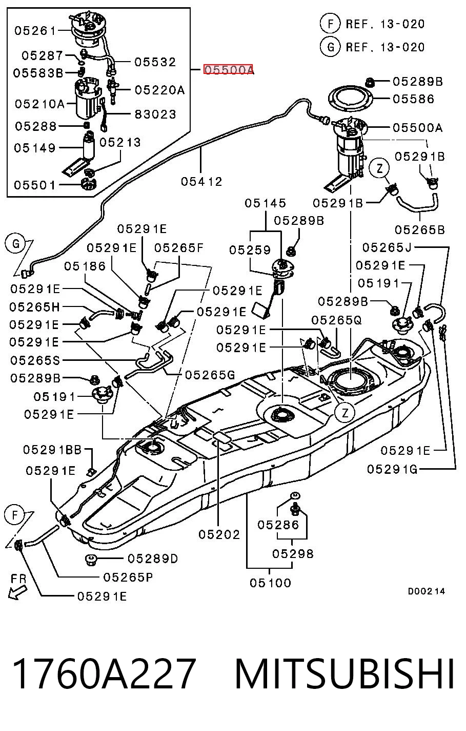 Паливний насос електричний, погружной на Mitsubishi Pajero IV SHORT V80