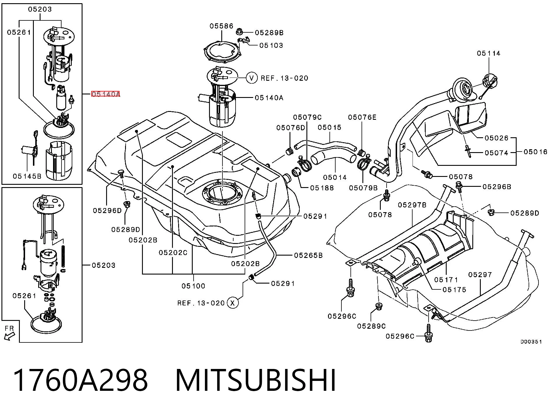 Паливний насос Mitsubishi Outlander II XL