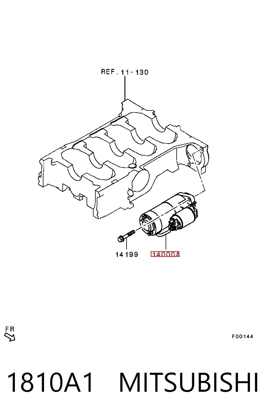 1810A1 Mitsubishi Стартер двигуна