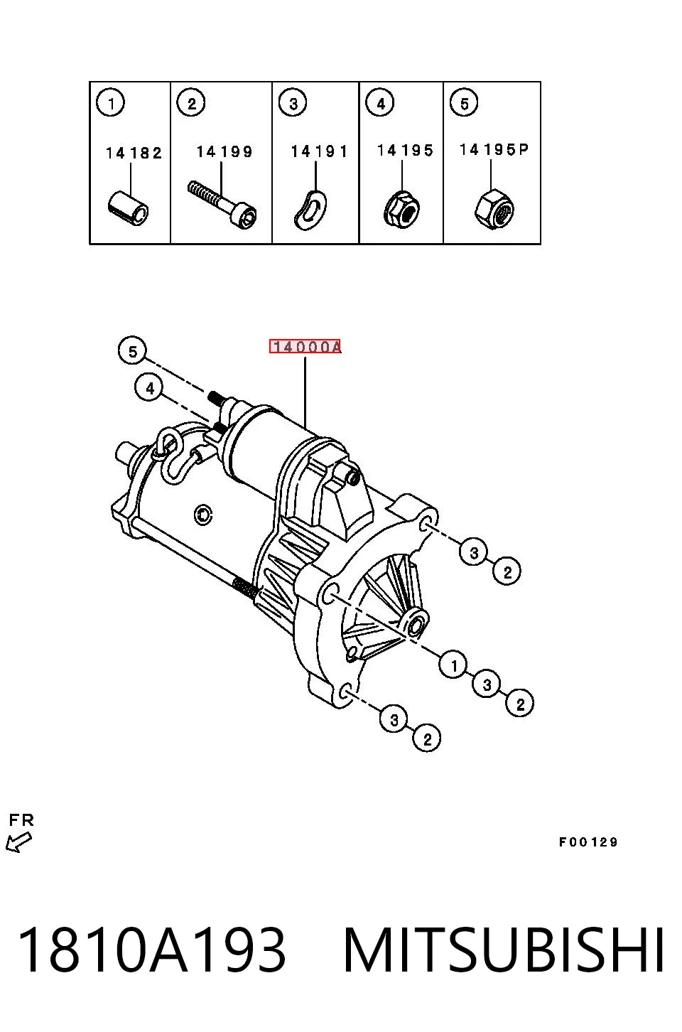 1810A193 Mitsubishi Стартер двигуна