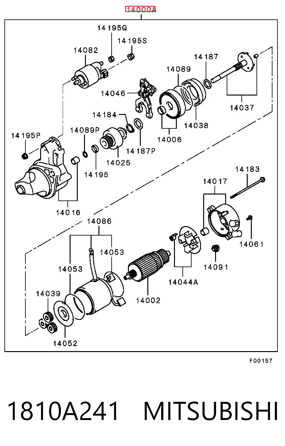 1810A241 Mitsubishi Стартер двигуна