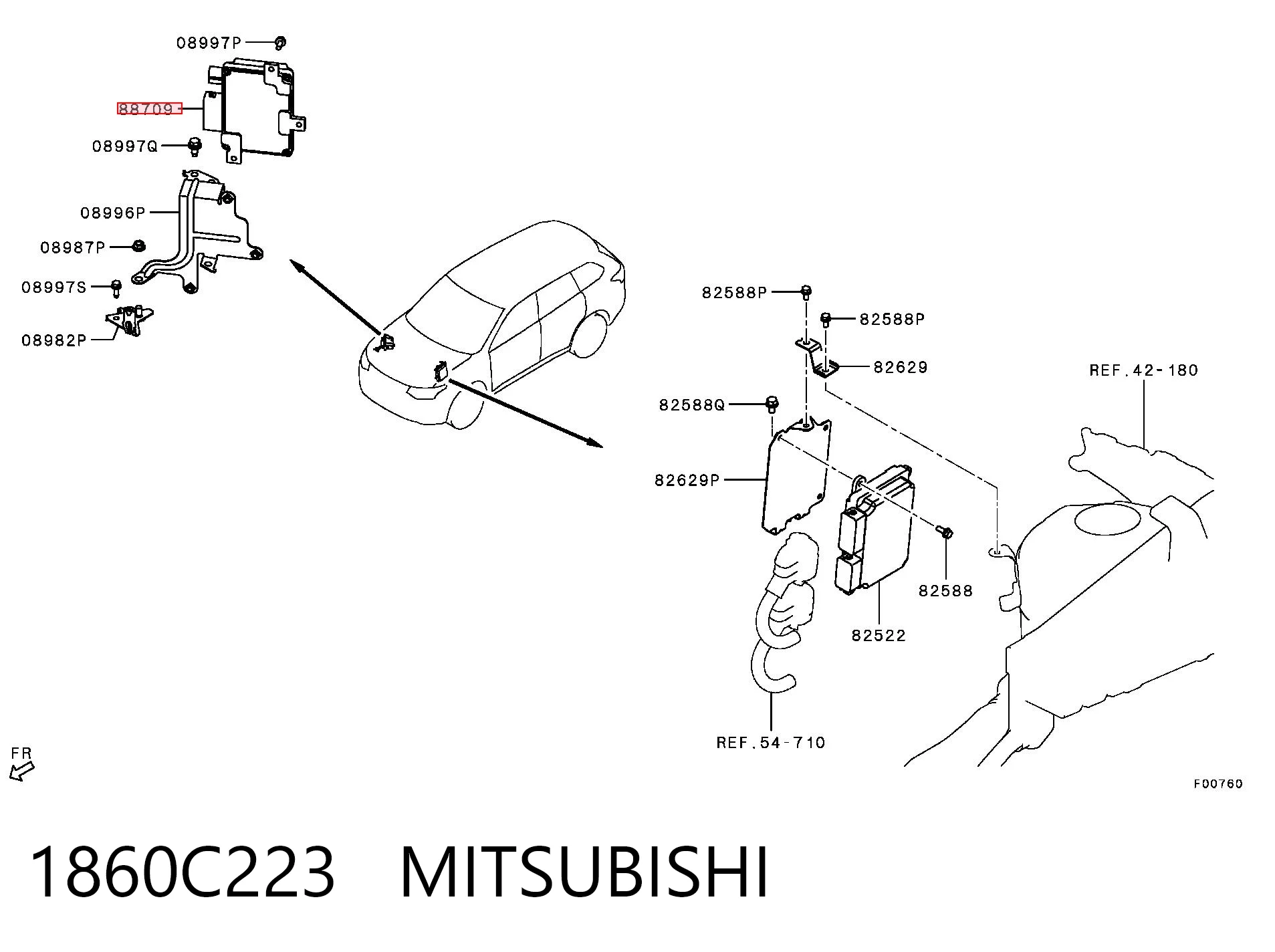 1860C223 Mitsubishi ЕБУ АКПП