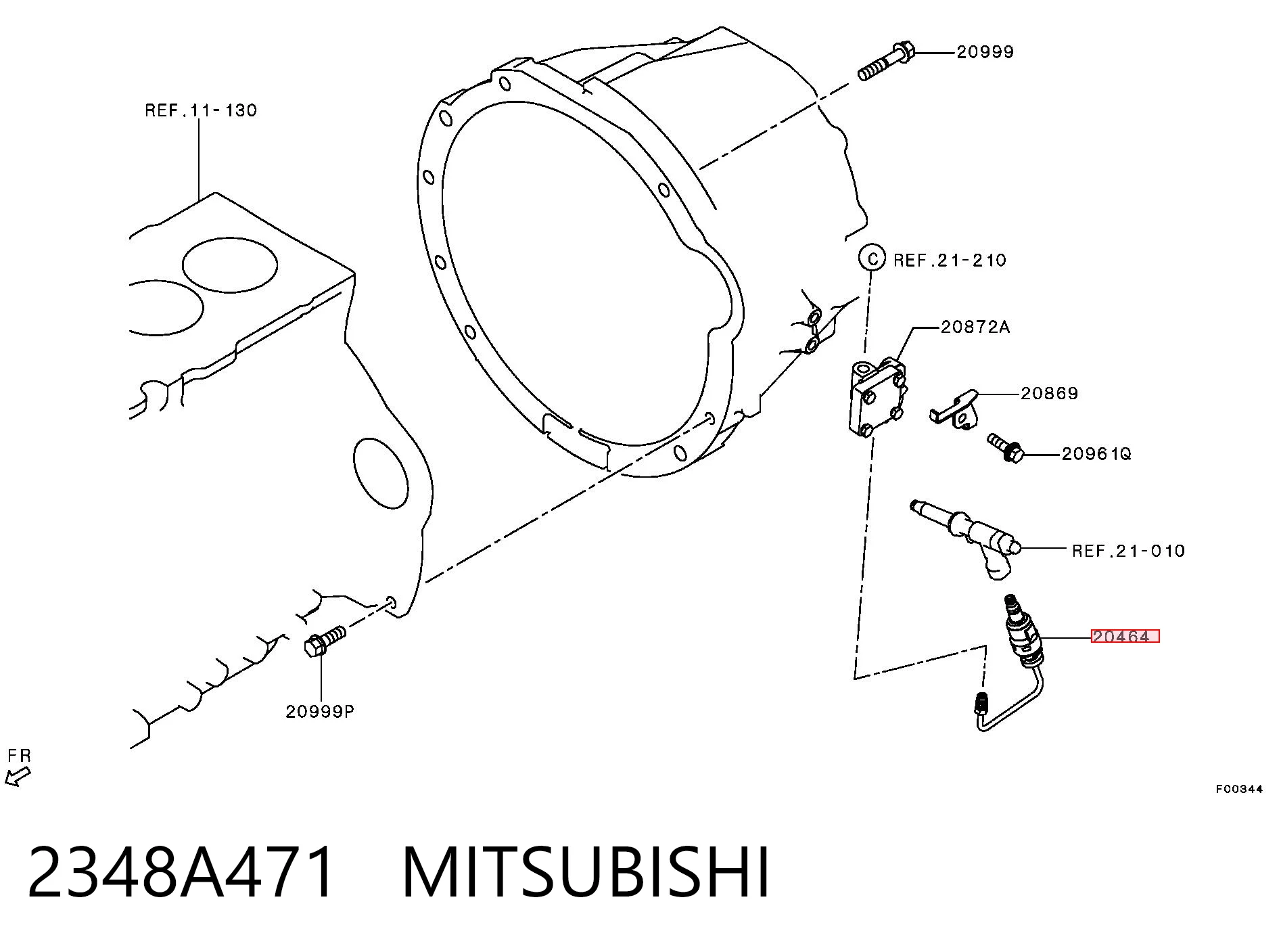 2348A471 Mitsubishi Трубка зчеплення