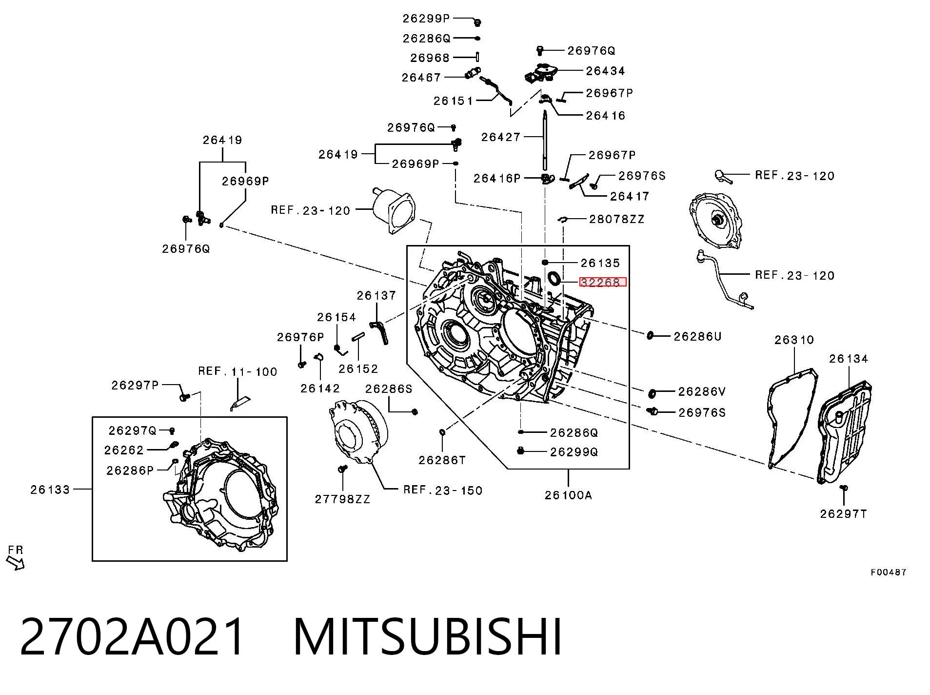 Купити 2702A021 Chrysler Сальник АКПП/КПП, вал-шестерні