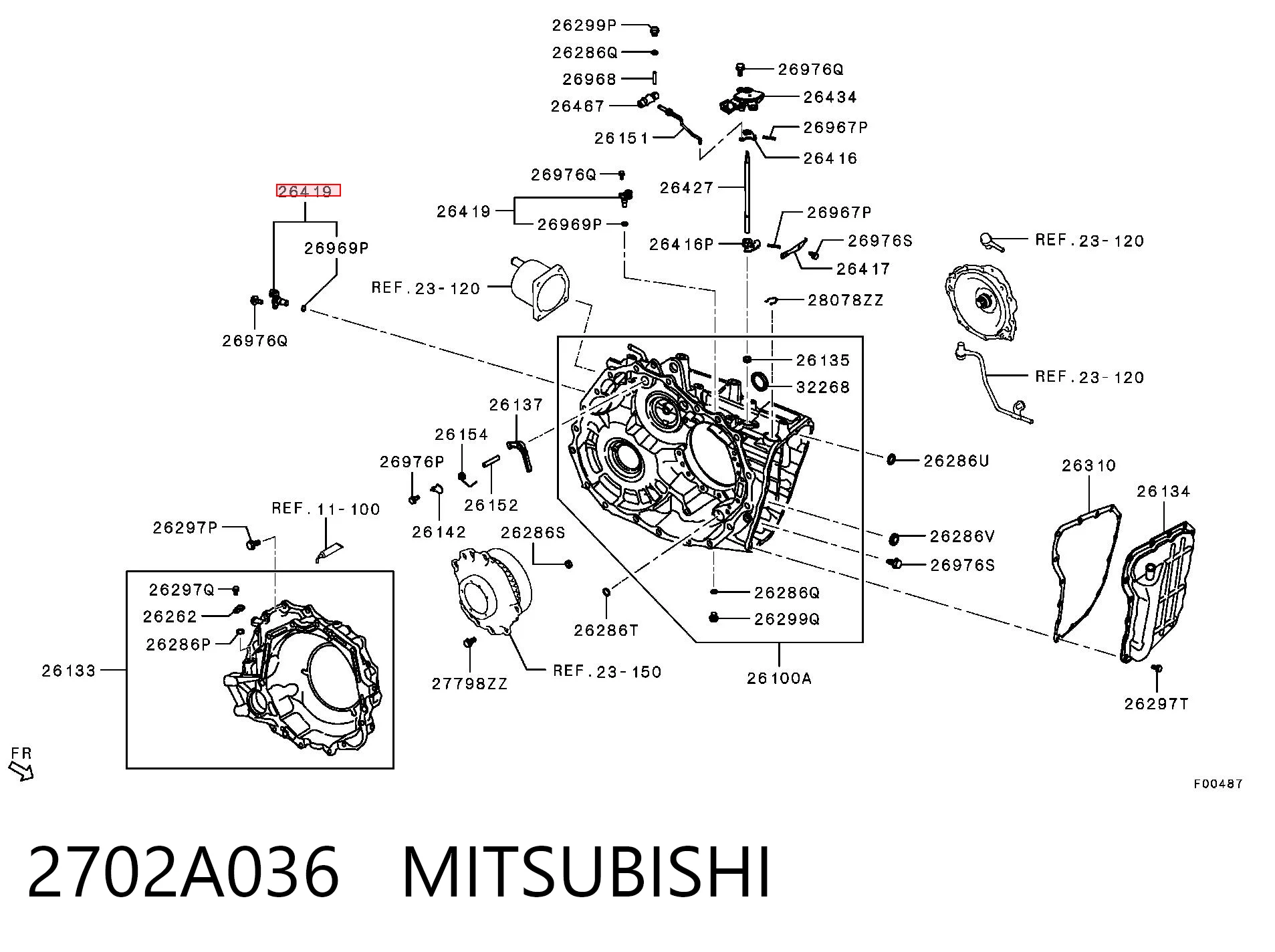 Купити 2702A036 Chrysler Датчик швидкості обертання валу АКПП