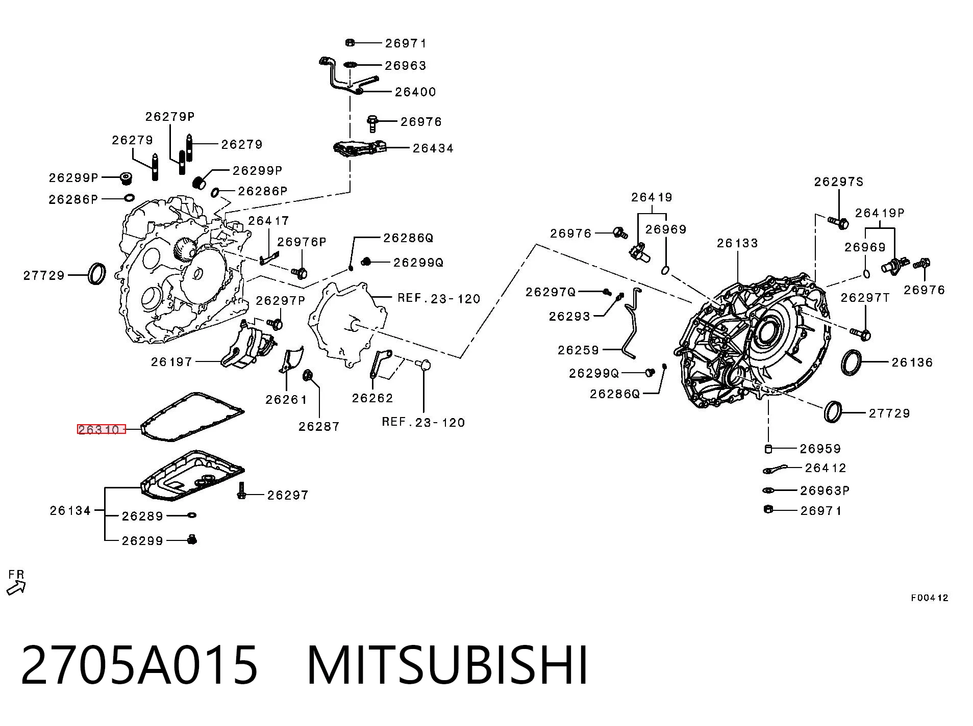 K05189838AA Fiat/Alfa/Lancia Прокладка піддону АКПП