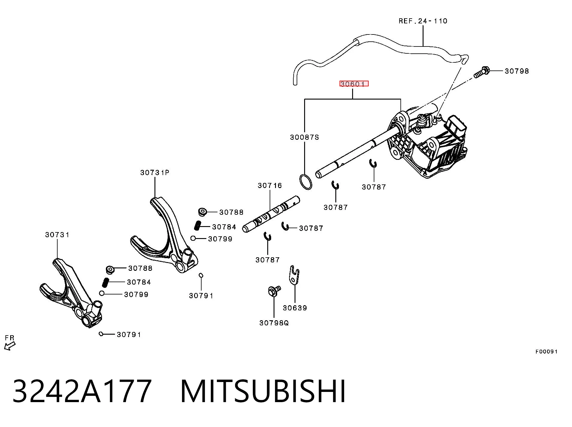 Мотор управління роздавальною коробкою Mitsubishi 3242A177 ціна, від 229.54 USD
