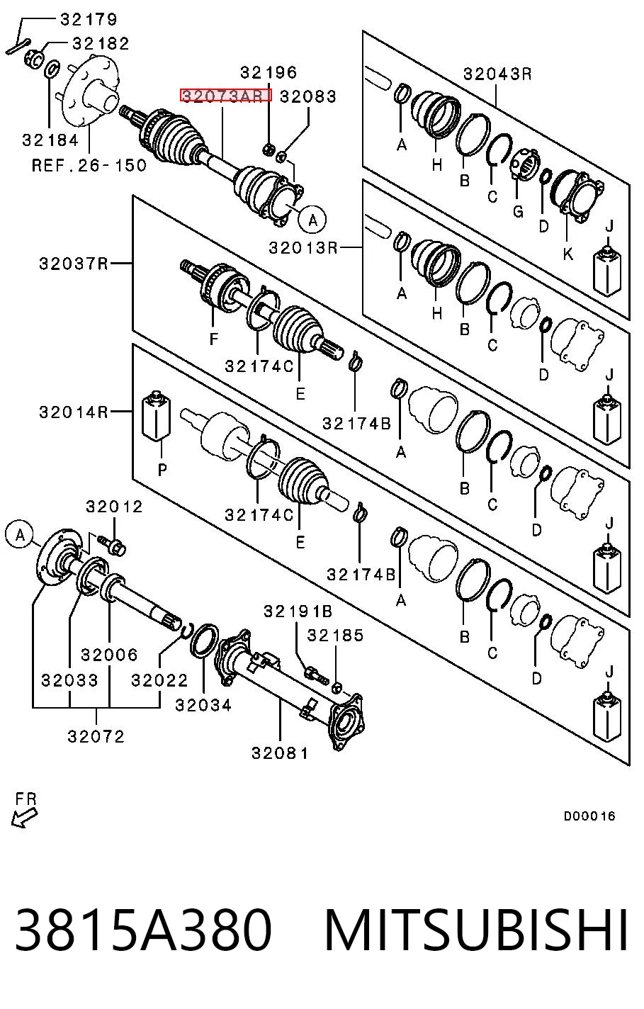 Піввісь передня, права Posterparts BB1225 ціна, від 183.92 USD