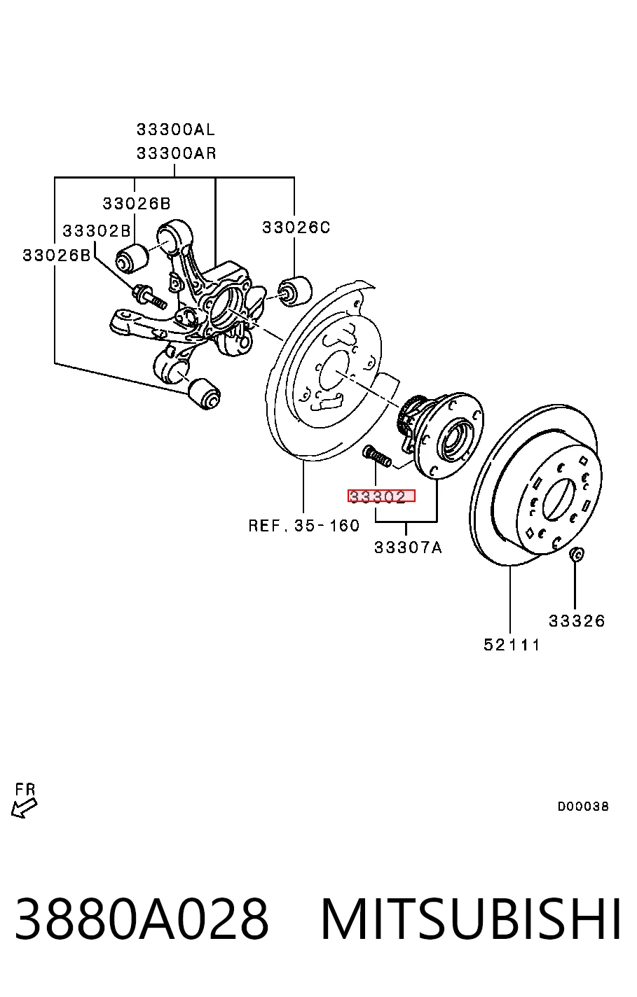 Шпилька колісна зад/перед 3S407005 AND