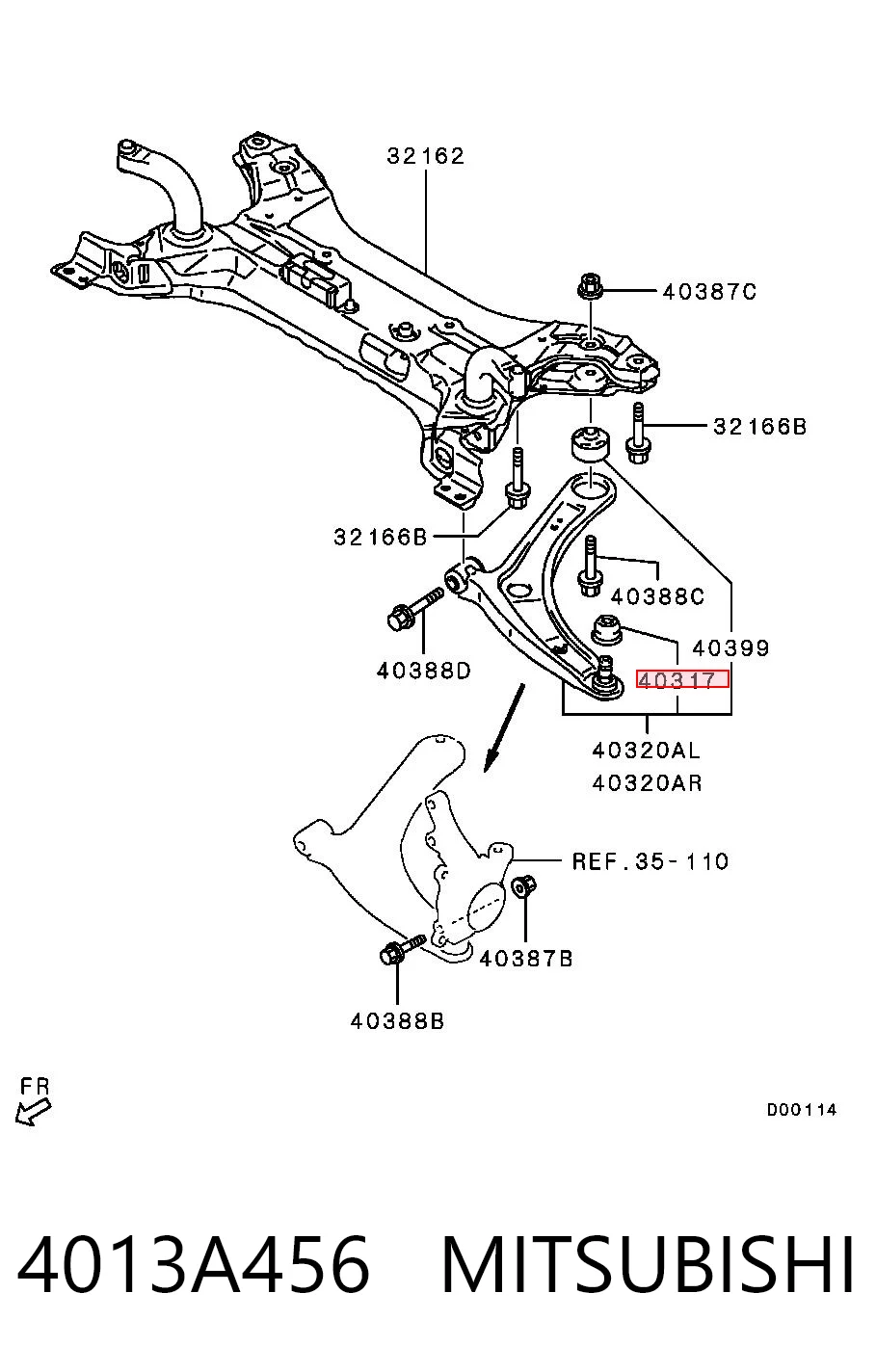 Купити 4013A456 Chrysler Пильник опори кульової нижній