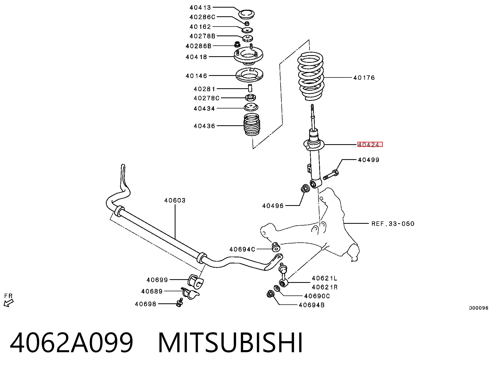 Стойка амортизатора передняя Mitsubishi L 200 V пікап (KJ, KK, KL) (2014 - 2026) ціна, від 65.19 USD