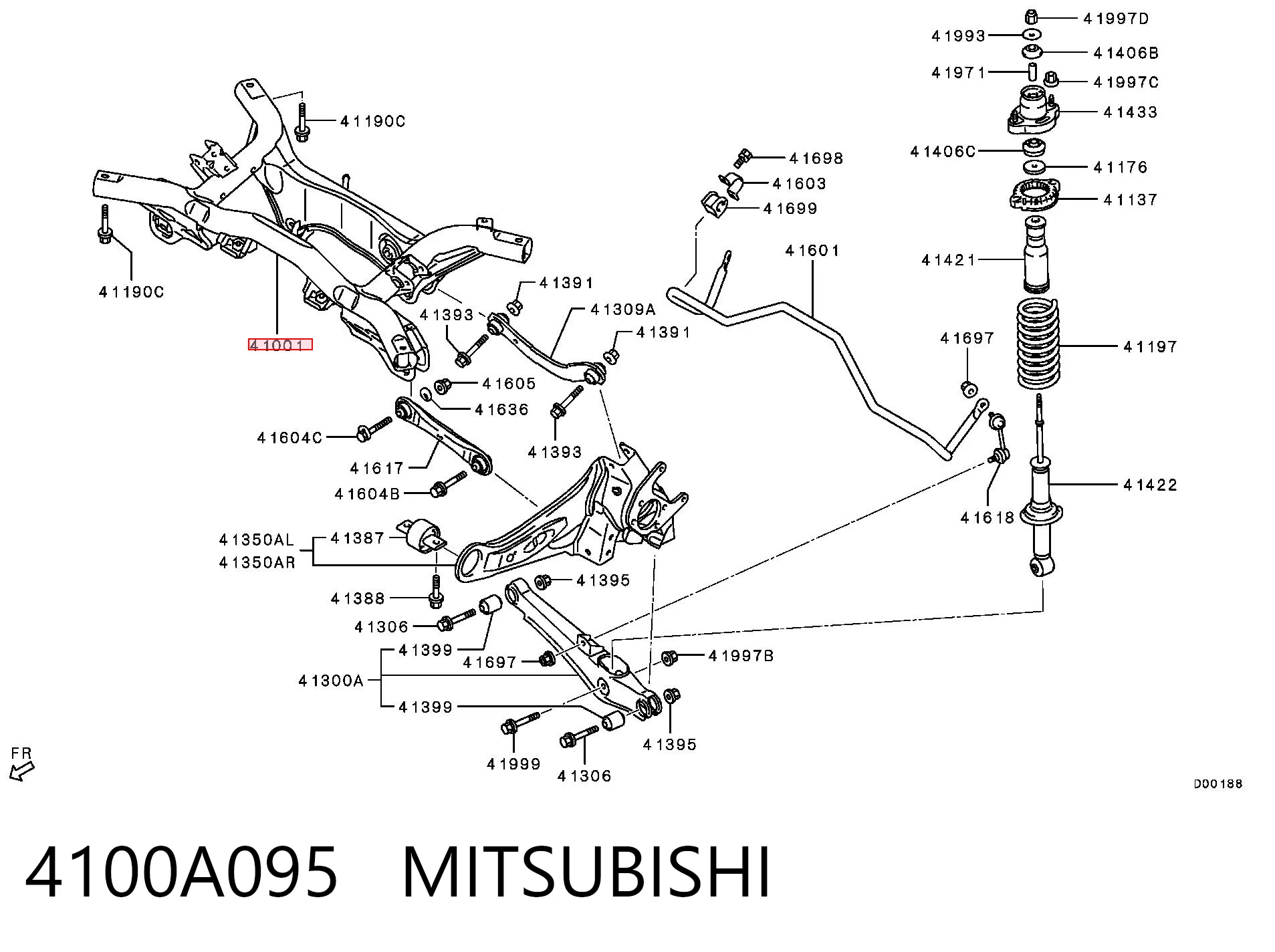 4100A095 Mitsubishi Підвіска задня