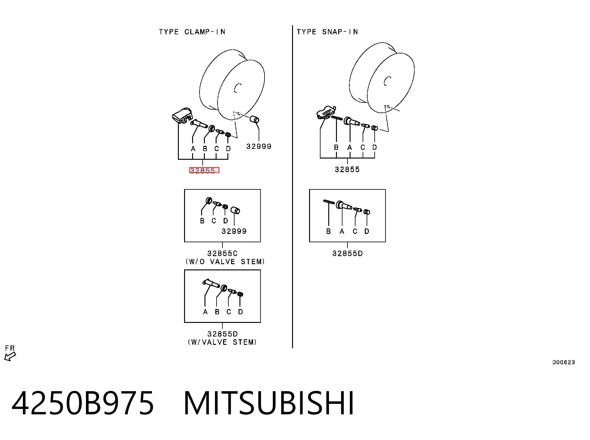 4250B975 Mitsubishi Датчик шин