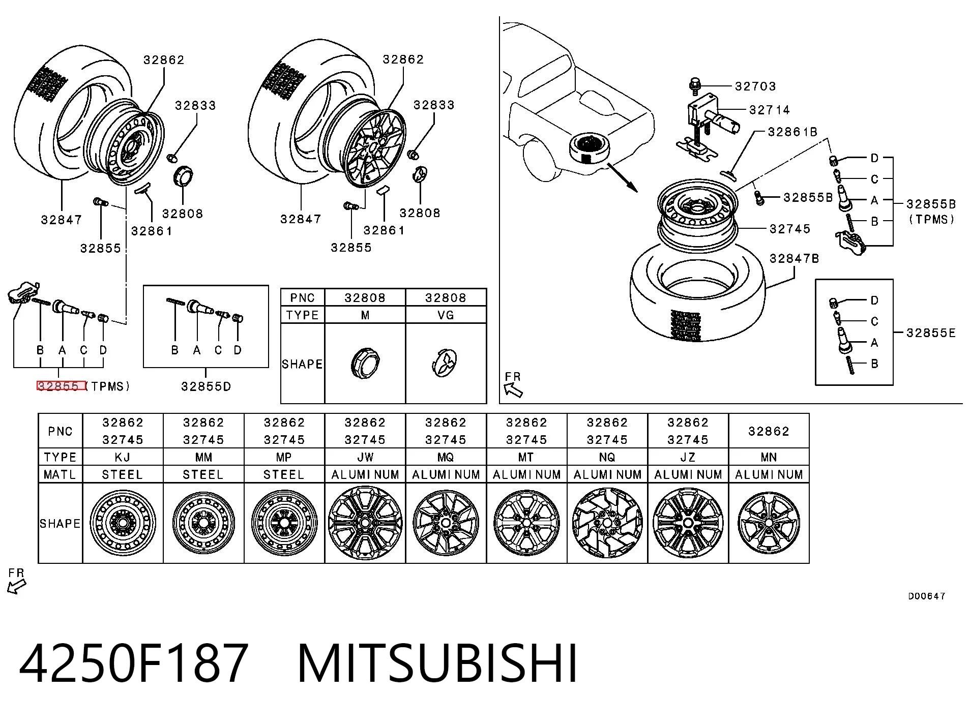 4250F187 Mitsubishi Датчик шин