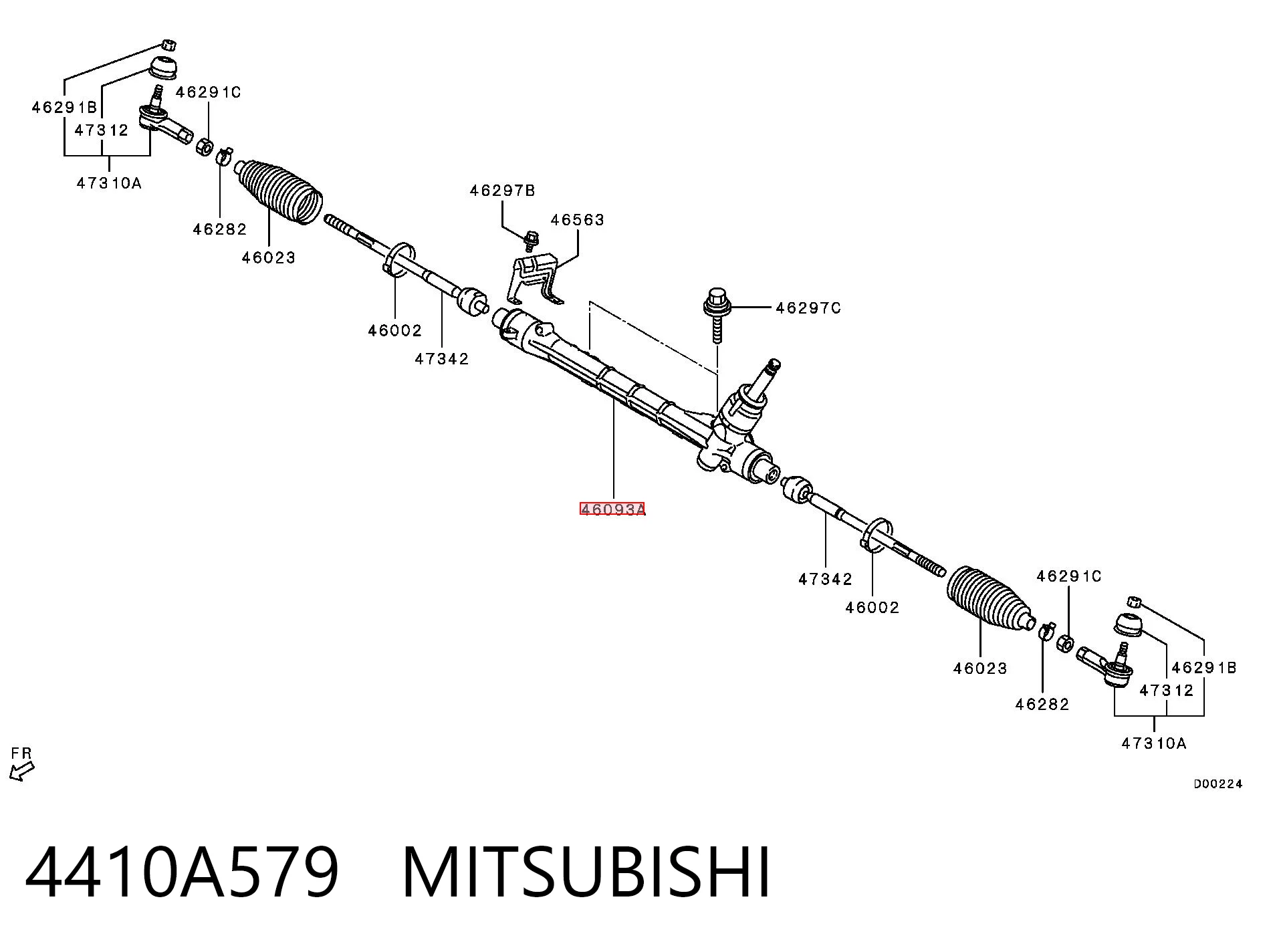 4410A579 Mitsubishi Рейковий рульовий механізм