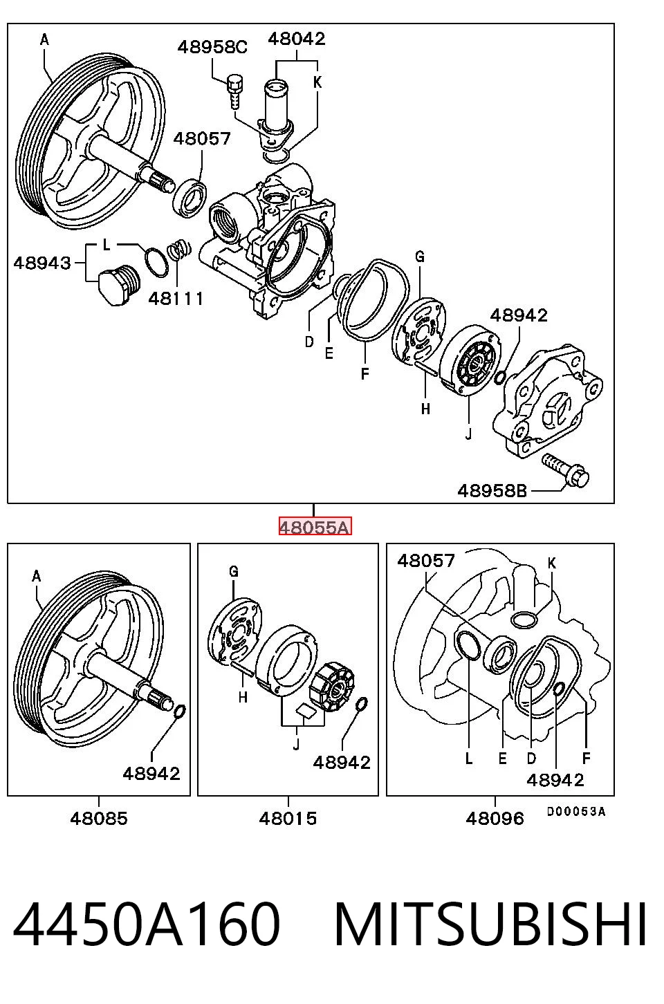 Насос ГПК Chrysler 4450A159 ціна, від 120.36 USD