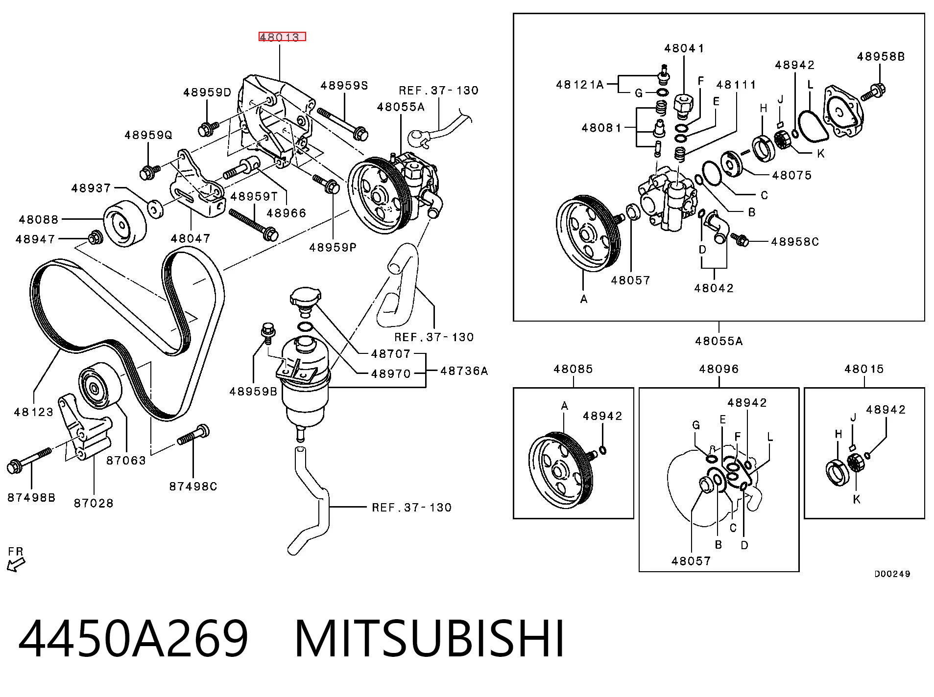 4450A269 Mitsubishi Кріплення насоса ГПК