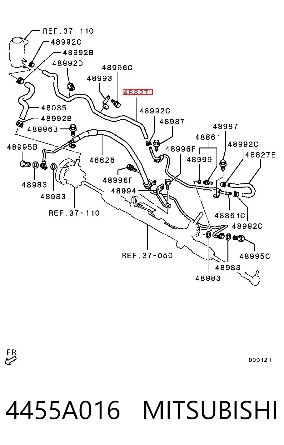 3S422008 AND Шланг ГПК, низького тиску, від рейки/механізму до бачка