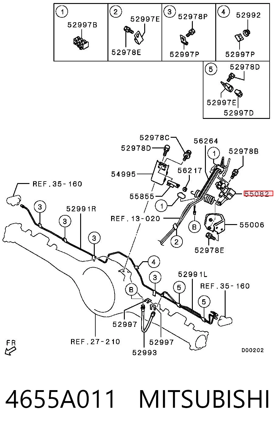 4655A011 Mitsubishi Регулятор гальмівного моменту гідравлічних систем