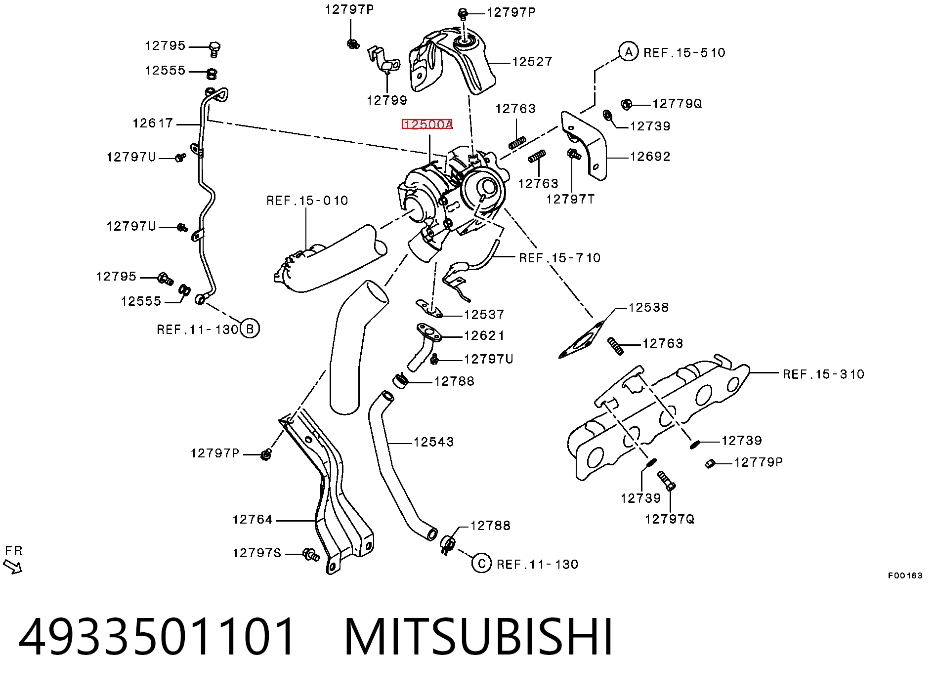 4933501101 Mitsubishi Турбонаддув