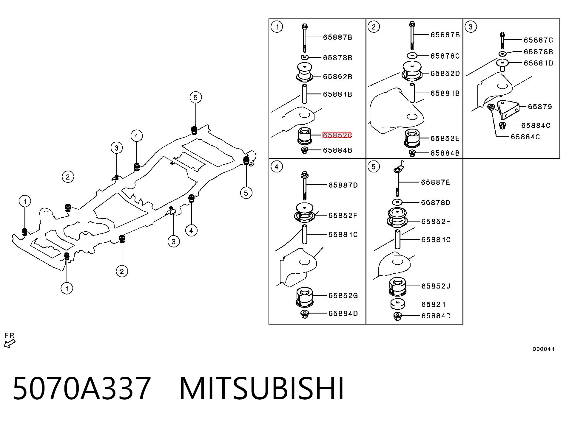5070A337 Mitsubishi Передня балка