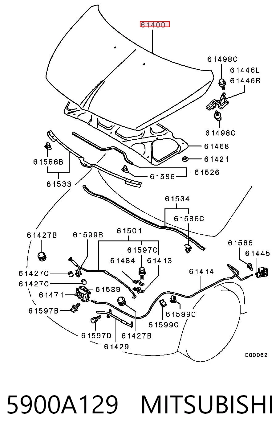 5900A129 Chrysler Капот