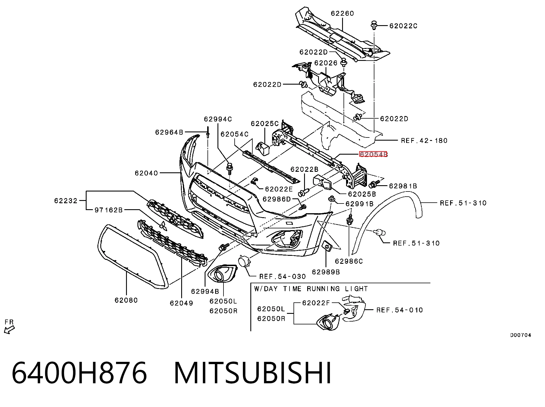 Шина бампера переднього TYG MB44050A ціна, від 62.39 USD