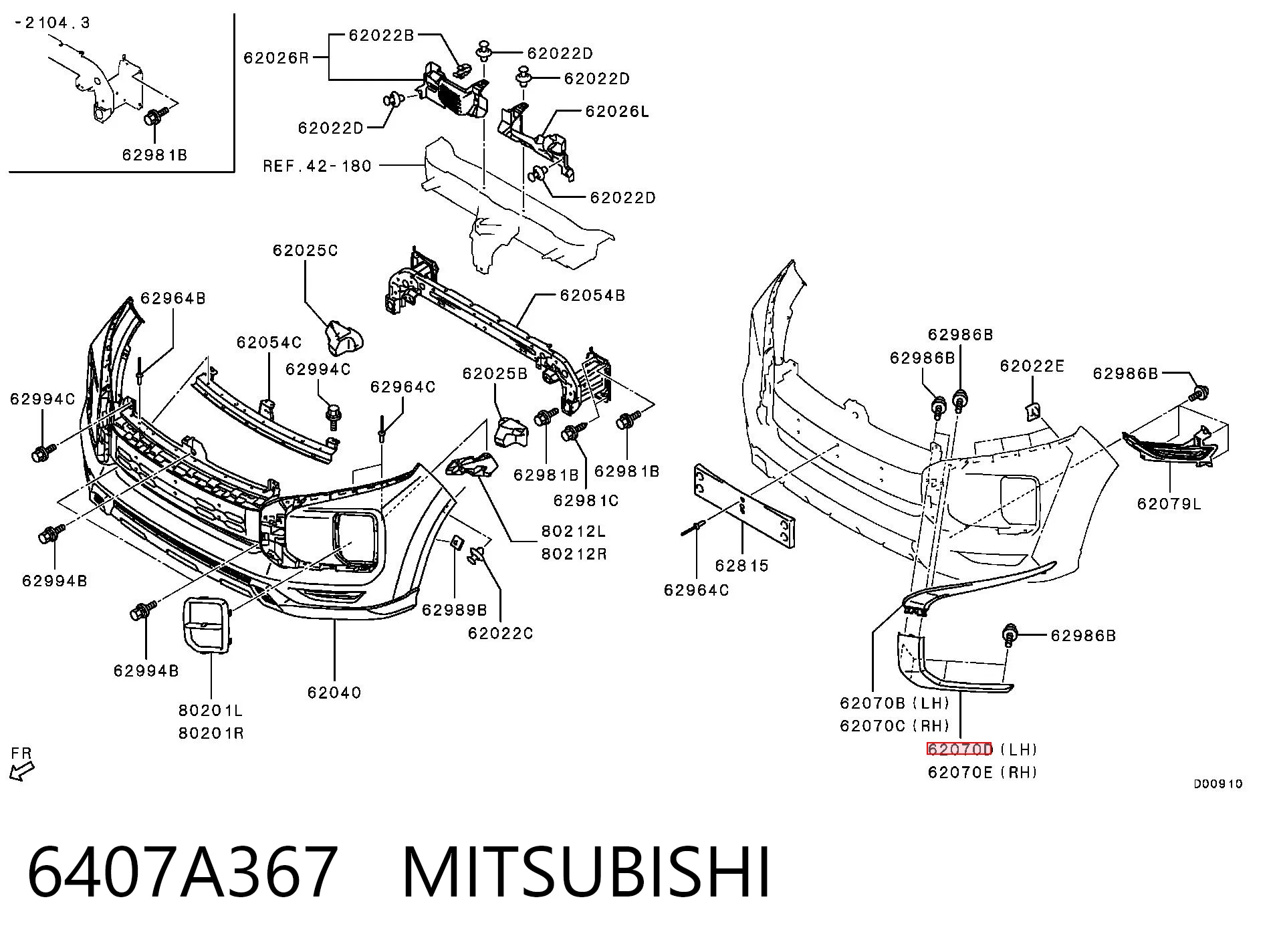 PMB99047L KLARKSONAS Молдинг переднього бампера, лівий
