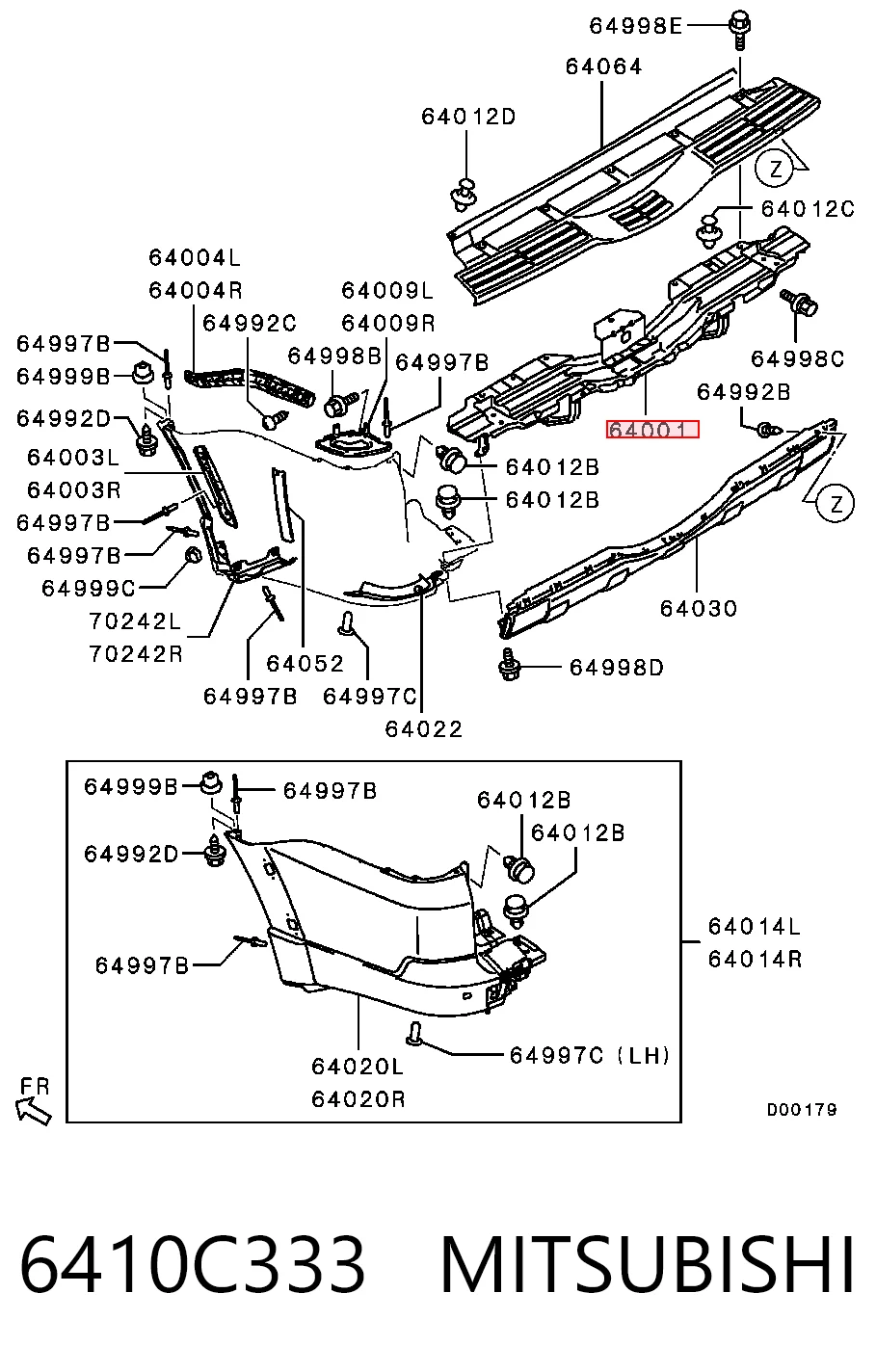 Шина бампера заднього на Mitsubishi Pajero IV LONG V90