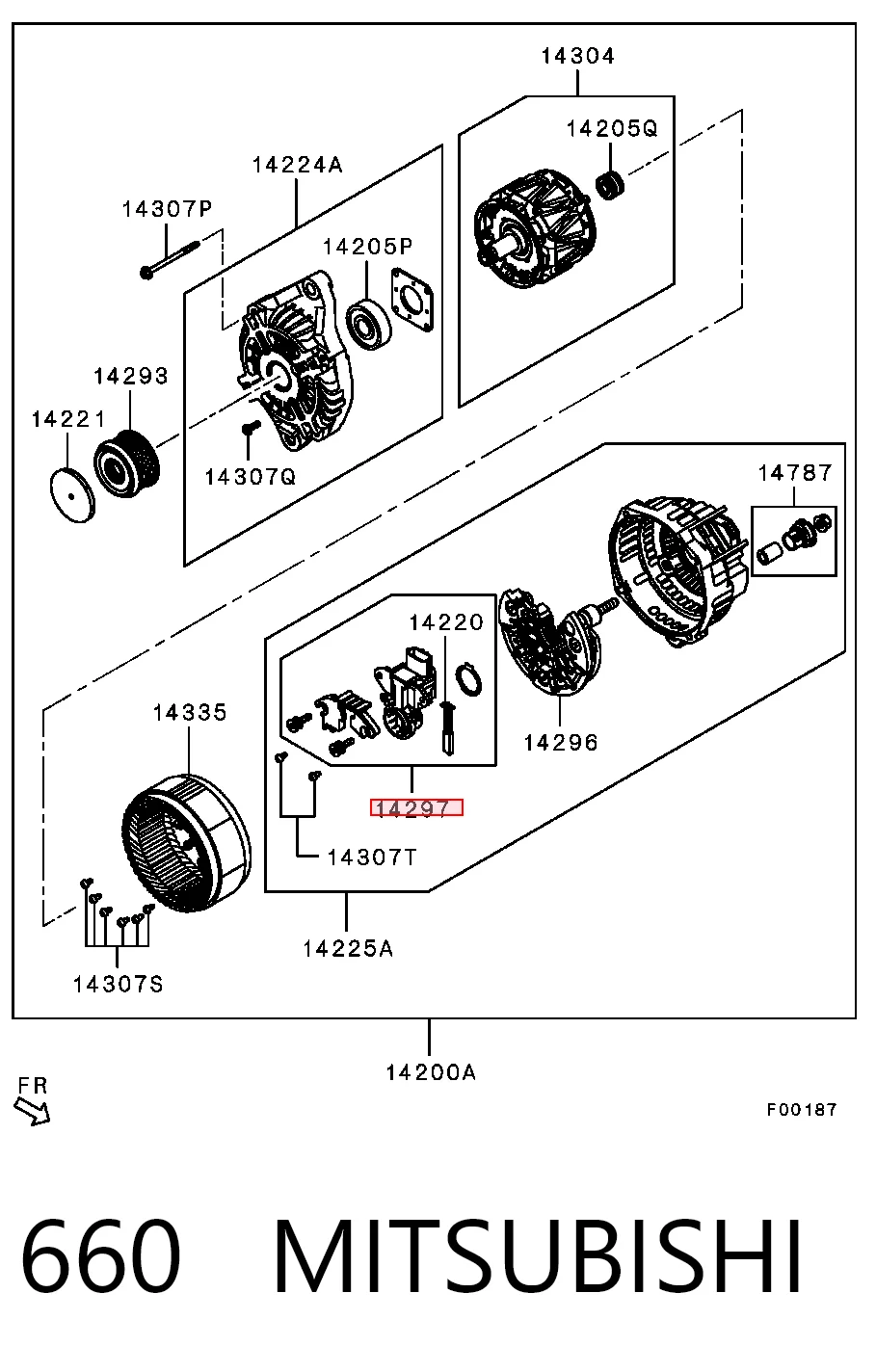 660 Mitsubishi Реле-регулятор (напруги)
