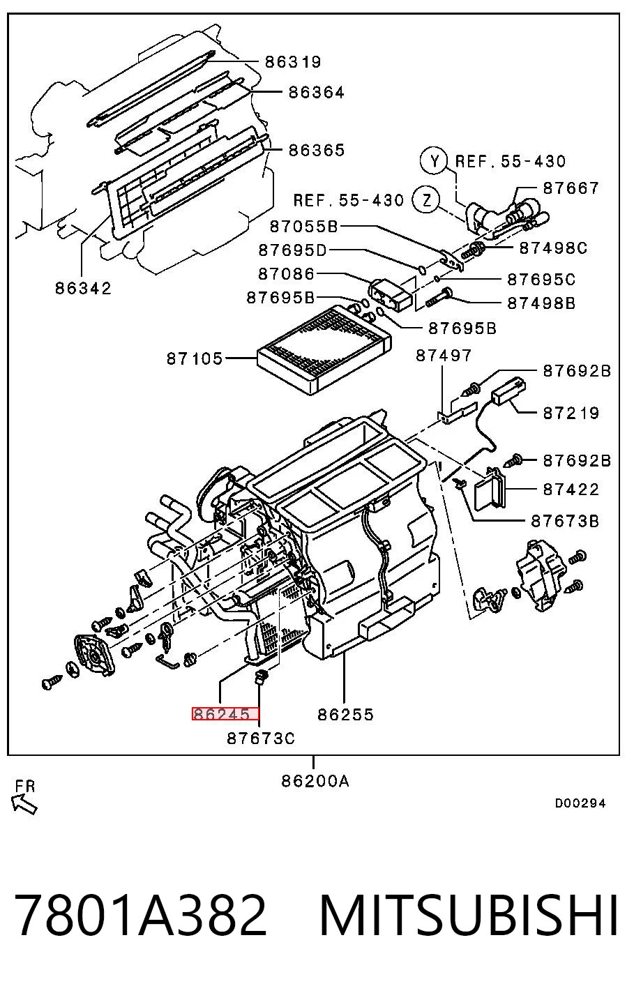 3S820003 AND Радіатор опалювача салону