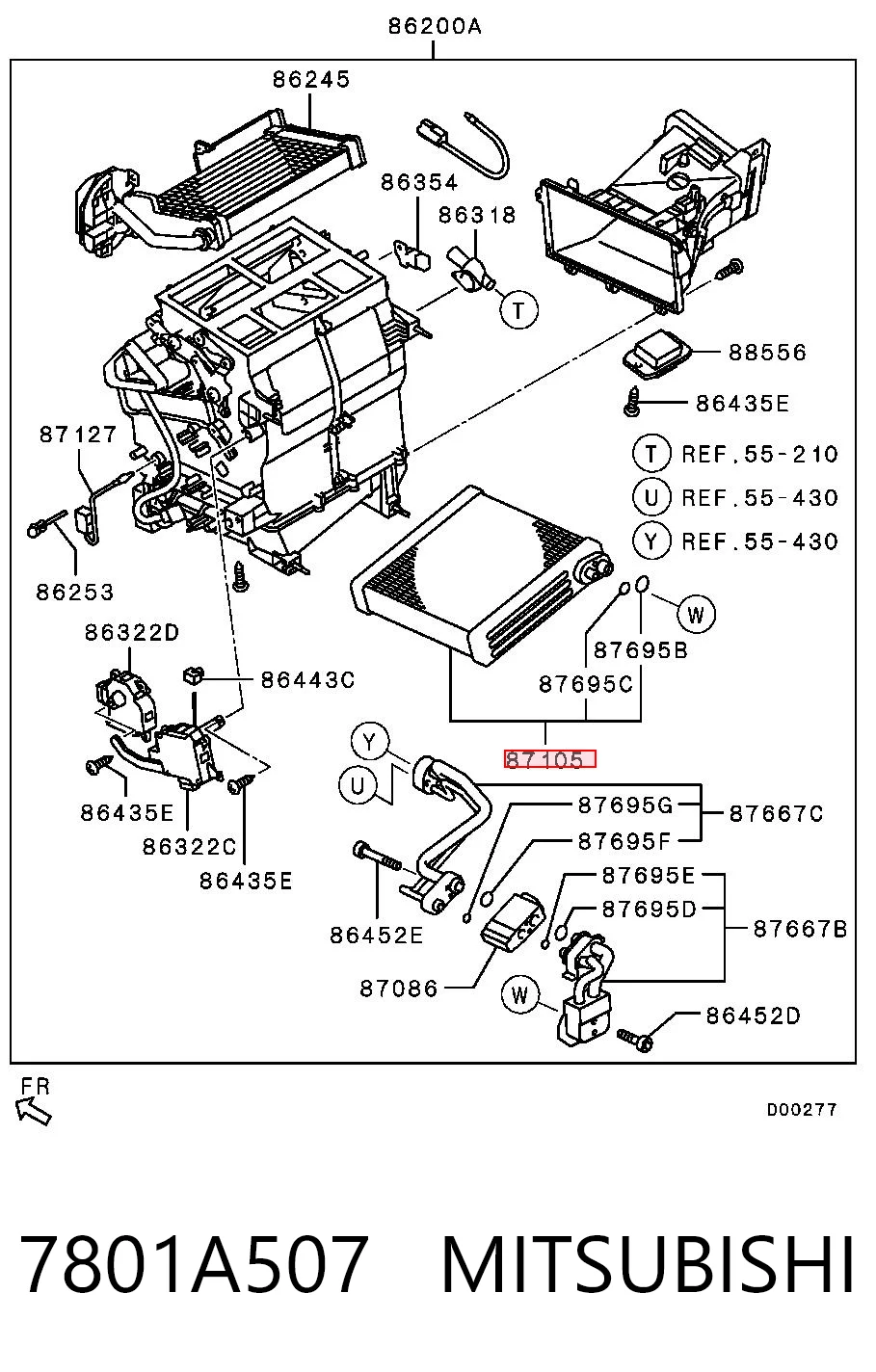 7801A507 Mitsubishi Охолоджувач повітря