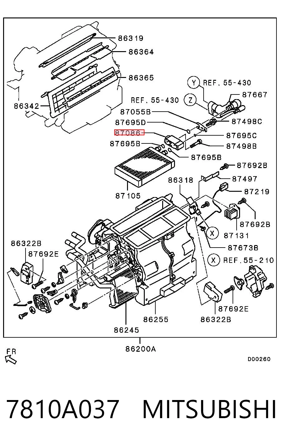7810A037 Mitsubishi Клапан розширювальний