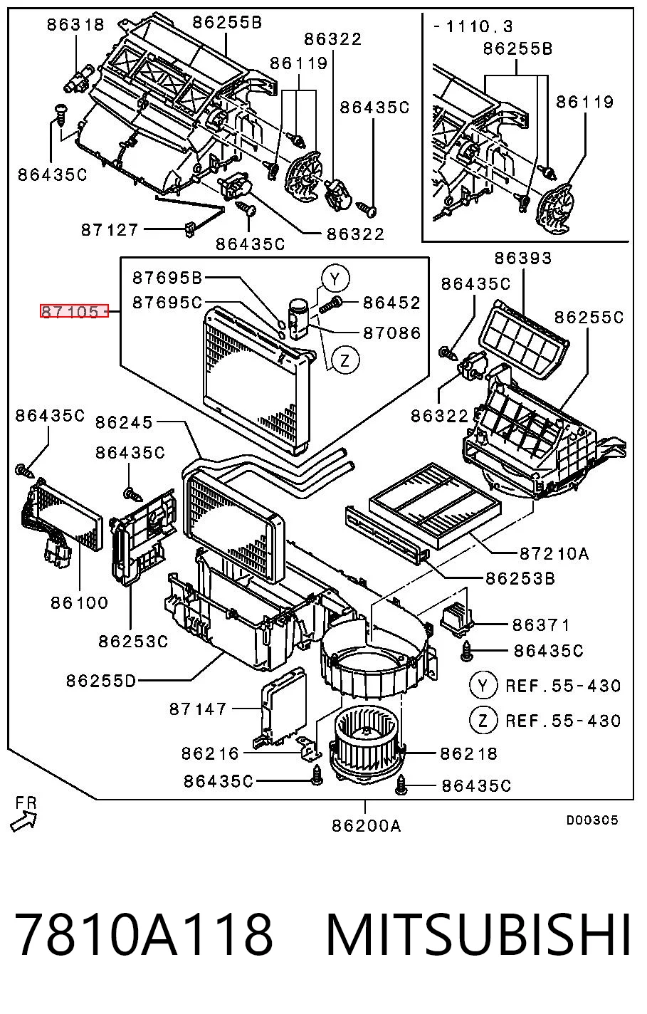 7810A118 Mitsubishi Охолоджувач повітря