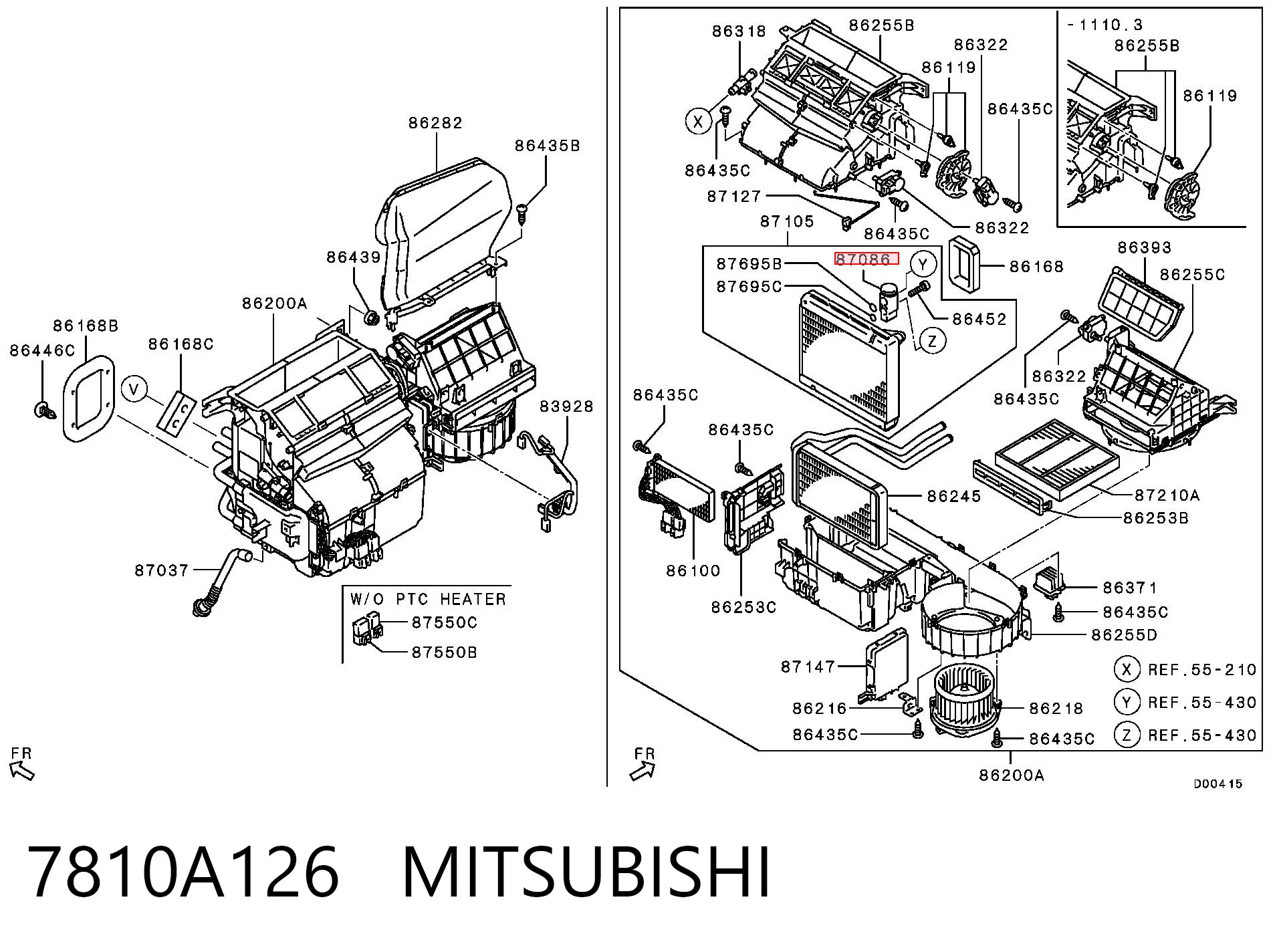 7810A126 Mitsubishi Клапан розширювальний