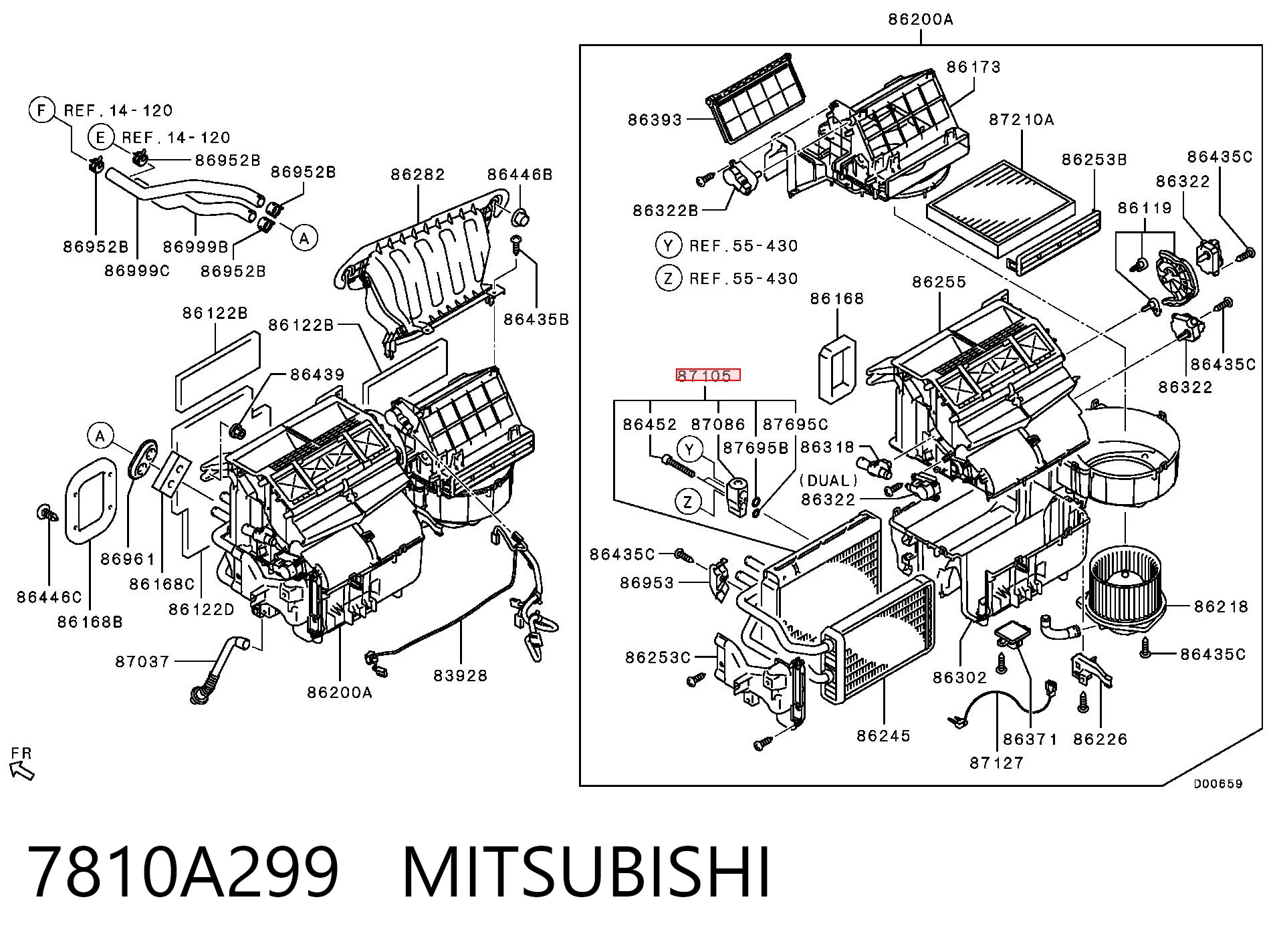 7810A299 Mitsubishi Охолоджувач повітря