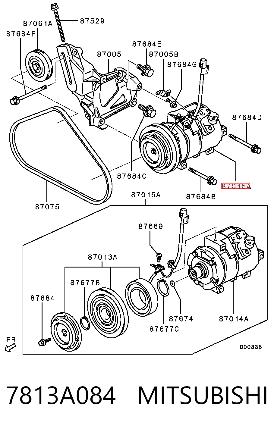 7813A084 Mitsubishi Компресор холодоагенту