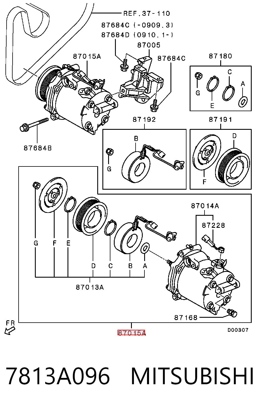 7813A096 Mitsubishi Компресор холодоагенту