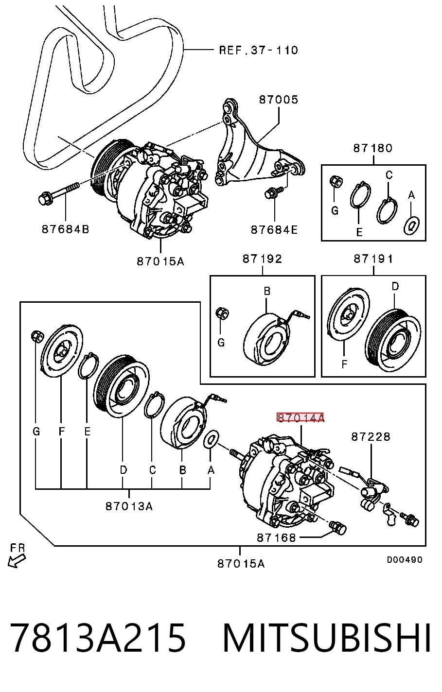 Компресор холодоагенту на Mitsubishi Lancer X CY_A, CZ_A