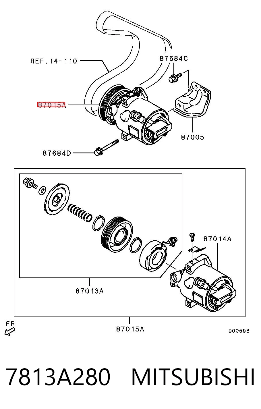 7813A280 Mitsubishi Компресор холодоагенту