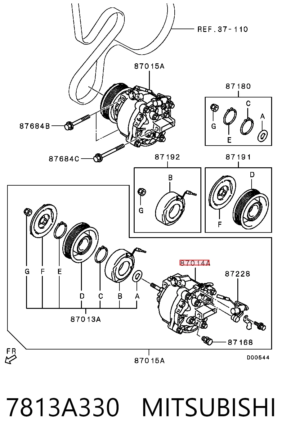 Купити Компресор кондиціонера Mitsubishi Lancer X CY_A, CZ_A