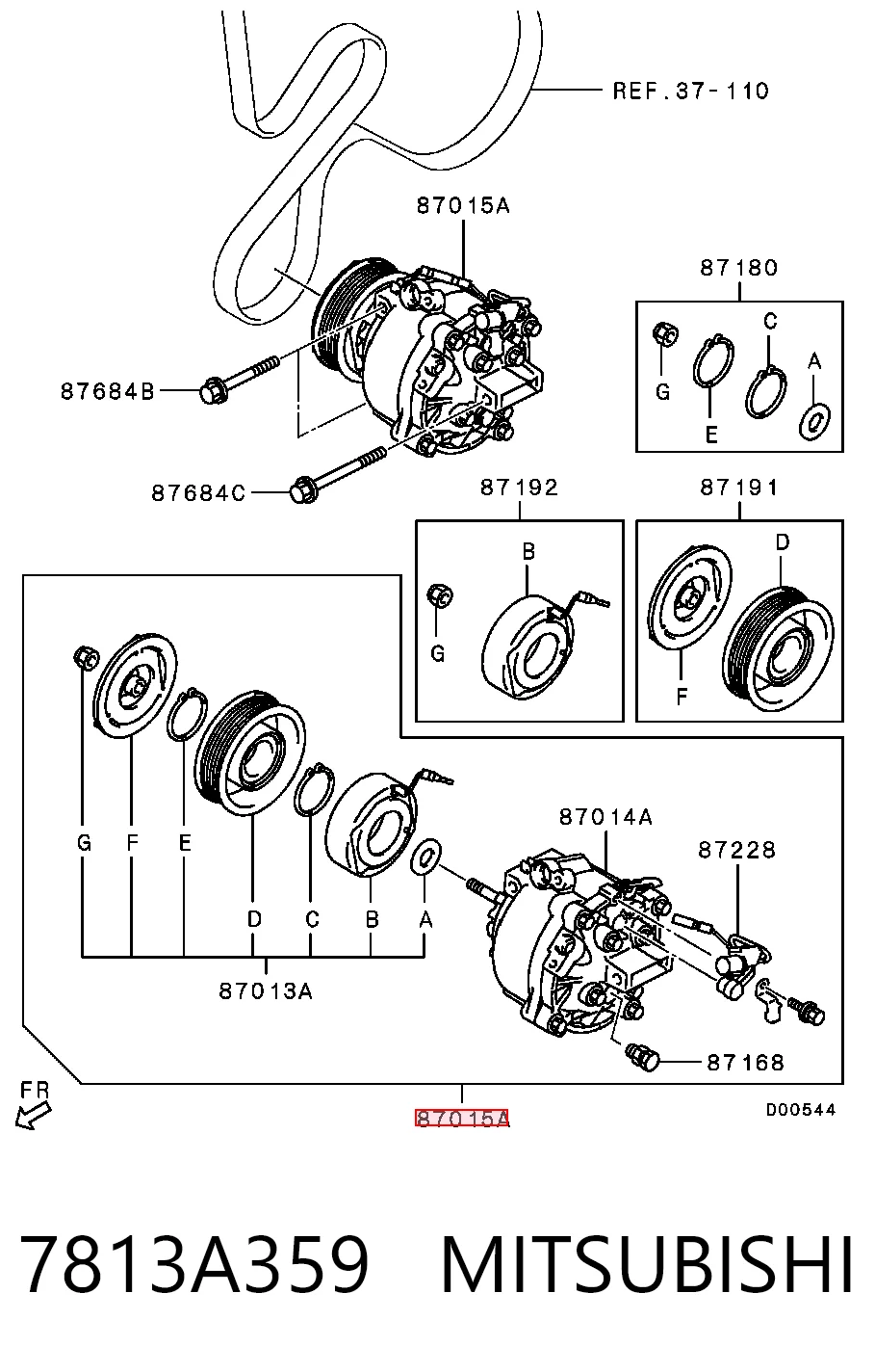 7813A359 Mitsubishi Компресор холодоагенту